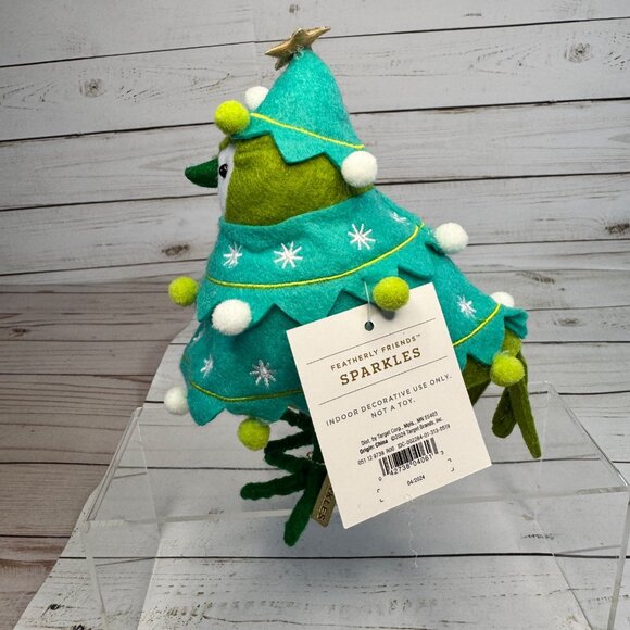 Sparkles 2024 Christmas Wondershop Featherly Friends Fabric Christmas Tree Gift - Picture 4 of 6